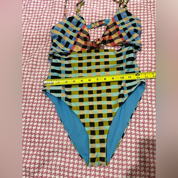 Mara Hoffman Multicolor Checkered Kids Swimsuit - Picture 4 of 8